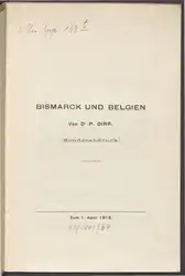 Bismarck und Belgien image
