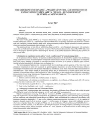 The experience of... image