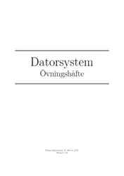 دانلود کتاب Datorsystem : övningshäfte