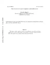 Non-commutative spaces in...