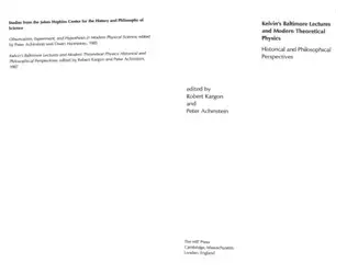 Kelvin’s Baltimore Lectures... image