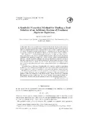 Symbolic-numerical solution of...