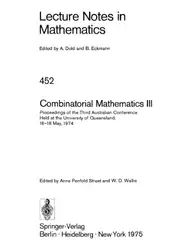 Combinatorial Mathematics III:... image