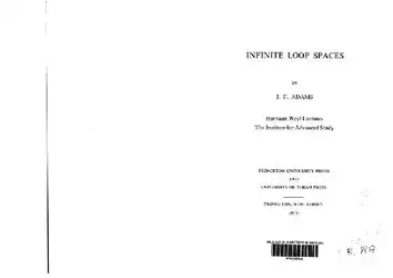 دانلود کتاب Infinite Loop Spaces - Hermann Weyl Lectures the Institute for Advanced Study