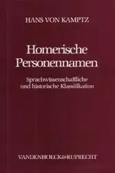 Homerische Personennamen. Sprachwissenschaftliche... image