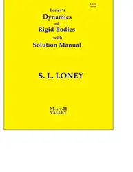 دانلود کتاب S L Loney s Rigid Dynamics with Dynamics of Rigid Bodies Solution Manual Math Valley