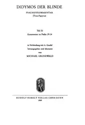 Didiymos der Blinde.... image