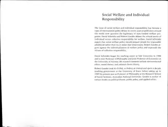 Social Welfare and... image