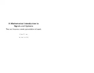 Mathematical Introduction to... image