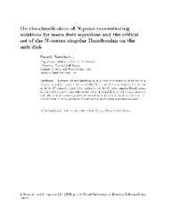 دانلود کتاب On the classification of N-point concentrating solutions for mean field equations and the critical set of the N-vortex singular Hamiltonian on the unit disk
