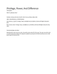 Privilege, power, and... image