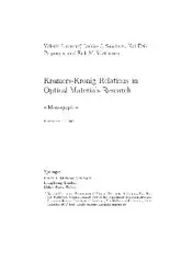 دانلود کتاب Nonlinear Optics Material Research
