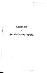 Lexikon der Handelsgeographie... image