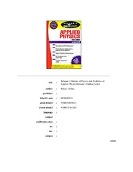 دانلود کتاب Schaum's outline of theory and problems of applied physics