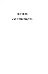 Oeuvres mathematiques image