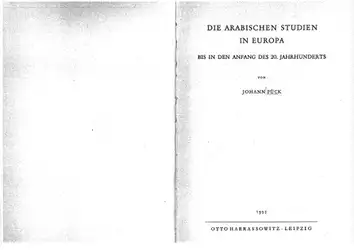 Die Arabischen Studien... image