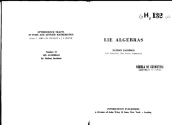 Lie Algebras (Interscience... image