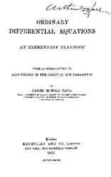 Download Ordinary Differential Equations