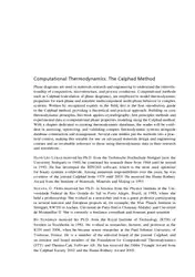 Computational thermodynamics :... image