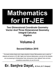 Download Mathematics for IIT JEE main and Advanced Two Dimensional Coordinate Geometry Vector And Three Dimensional Geometry Integral Calculus Algebra Sanjiva Dayal
