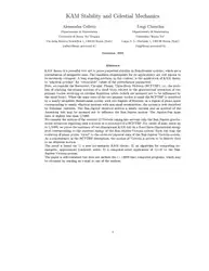 KAM stability and... image