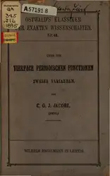 دانلود کتاب Über die vierfach periodischen Funktionen zweier Variablen (1834)